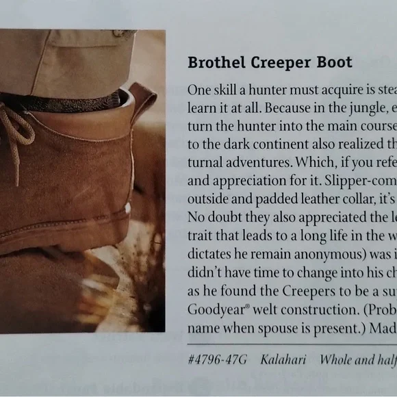 Willis and Geiger, Brothel Creeper Boot - Brown, size 8.5, vintage, EUC - Picture 2 of 15